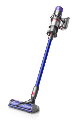 The Dyson V11 2023 in nickel and blue.