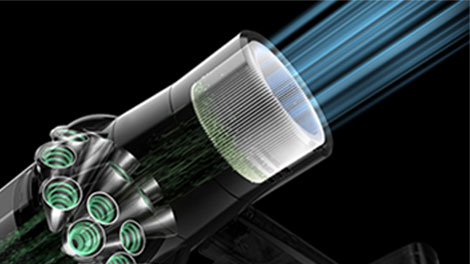 Cutaway image of Advanced Whole-machine Filtration.